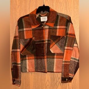 Cropped plaid jacket